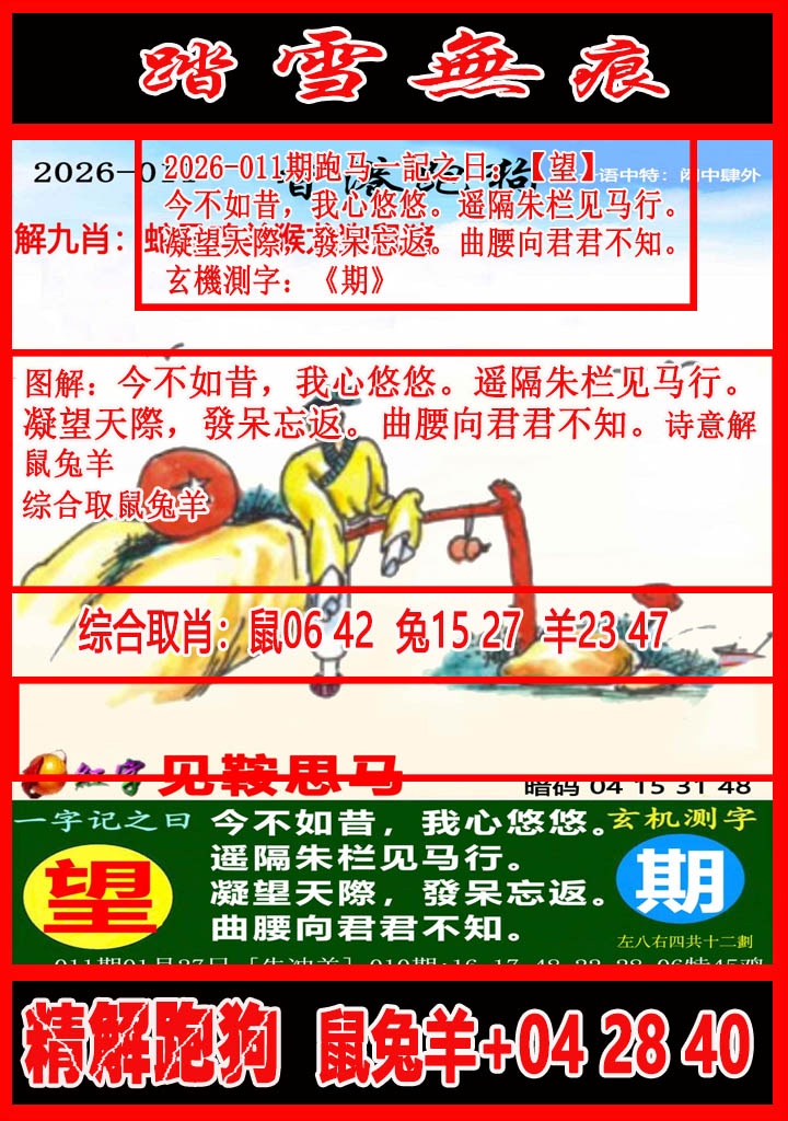 011期踏雪无痕解跑狗[图]