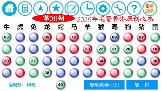 011期毛哥心水[图]